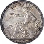 SWITZERLAND. 5 Franc, 1851-A. PCGS MS-62.