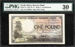 SOUTH AFRICA. South African Reserve Bank. 1 Pound, 1922. P-75. PMG Very Fine 30.