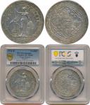Great Britain; 1911B, silver coin trade dollar, KM#T5, cleaned, AU.(1) PCGS Genuine Cleaned AU Detai