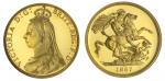 Great Britain. Victoria (1837-1901). Proof 2 Pounds, 1887. Jubilee bust left, rev. St. George. S.386