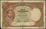 Banco de Portugal, 100 escudos, 31 August 1920, Ch.2, serial number M 13716, brown and green, Do Cou