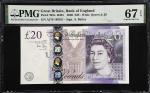 GREAT BRITAIN. Bank of England. 20 Pounds, 2006. P-392a. PMG Superb Gem Uncirculated 67 EPQ.
