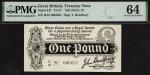 Treasury Series, John Bradbury, £1, ND (1914), serial number B/18 006638, (EPM T3.3, Pick 347), in P