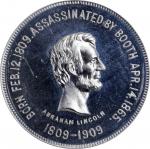 1909 Abraham Lincoln / The Whigs Elected Him Token. DeLorey-34, Cunningham 10-220A, King-378. Alumin