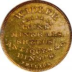 Pennsylvania--Philadelphia. Undated (1860) William Idler. Miller-Pa 230F. Brass. Reeded Edge. MS-64 