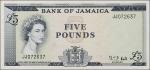 JAMAICA. Bank of Jamaica. 5 pounds, 1960. P-52c. Very Fine.