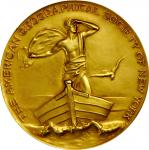 1915 The Cullum Geographical Medal. Gold. 69.7 mm. 123.5 grams. 10 karats. Designed by L. F. Einmer,