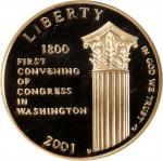 2001-W U.S. Capitol Visitor Center Gold $5. Proof-69 Ultra Cameo (NGC).