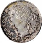 1877年海峡殖民地10分。STRAITS SETTLEMENTS. 10 Cents, 1877. London Mint. Victoria. PCGS MS-63 Gold Shield.