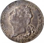 FRANCE. Ecu, 1792-I. Limoges Mint. Louis XVI. PCGS AU-53 Gold Shield.