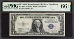 Fr. 1609. 1935A $1 Silver Certificate (R) Experimental. PMG Gem Uncirculated 66 EPQ.