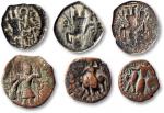 古印度贵霜王朝(55-195年)银币一组6枚，总重量：46.5克，敬请预览