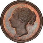 英国(GB), 1846, 銅(Cu), ｾﾝﾄ Cent, PCGS PR64BN, 極美/未プルーフ, AUProof, ヴィクトリア女王像 ヤングヘッド 1セント銅貨 試鋳貨 1846年