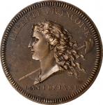France. 1792 Lyon Convention Medal. By Galle. Maz-318. Metal de Cloche. MS-63 (PCGS).
