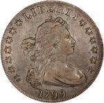 1799 Draped Bust Silver Dollar. BB-157, B-5. Rarity-2. EF-40 (PCGS).