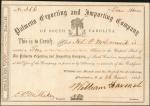 Confederate Blockade Runner Certificate. Charleston, South Carolina. Palmetto Exporting and Importin