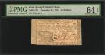 NJ-157. New Jersey. December 31, 1763. 15 Shillings. PMG Choice Uncirculated 64 EPQ.
