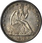 1870 Liberty Seated Half Dollar. WB-101. MS-62 (PCGS).