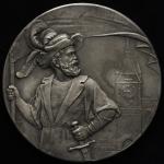 SWITZERLAND Shooting Festival 射击节 AR Medal 1902 AUR-1678a M-996 ツーク by Franz Homberg 制造300枚 银メダル (Ø4