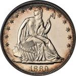 1889 Liberty Seated Half Dollar. Proof-63 (NGC). OH.