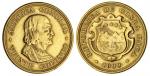 x Costa Rica, Republic, Gold 20-Colones, 1899, Philadelphia, bust of Christopher Columbus right, rev