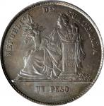 GUATEMALA. Peso, 1872-P. Guatemala City Mint. PCGS MS-63.