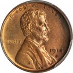 1914-S Lincoln Cent. MS-64+ RD (PCGS). CAC.