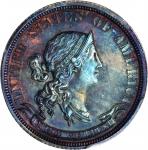 1870 Pattern Quarter Dollar. Judd-896, Pollock-1003. Rarity-7+ as an Unbronzed Proof. Copper. Reeded