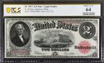 Fr. 60. 1917 $2 Legal Tender Note. PCGS Banknote Choice Uncirculated 64.