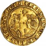 SPAIN. 2 Excelentes, (1476-16). Seville Mint. Ferdinand & Isabella (1476-1516). PCGS MS-62 Secure Ho