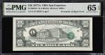 Fr. 2024-L. 1977A $10 Federal Reserve Note. San Francisco. PMG Gem Uncirculated 65 EPQ. Overprint on