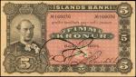 ICELAND. Islands Banki. 5 Kronur, 1904. P-10. Very Fine.