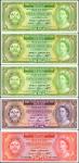 BELIZE. Lot of (5). The Government of Belize. 1, 2 & 5 Dollars, 1975-76. P-33, 34 & 35. About Uncirc