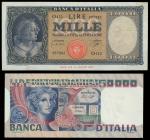 Banca dItalia, 50000 lire, 1977-78, serial number FA 366786M, blue, red and green, women at left, al