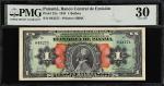 PANAMA. Banco Central de Emision de la Republica de Panama. 1 Balboa, 1941. P-22. PMG Very Fine 30.
