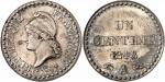 IIe République (1848-1852). 1 centime 1848, essai en argent. 