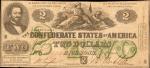 T-43. Confederate Currency. 1862 $2. Very Fine.