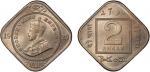 BRITISH INDIA: George V, 1910-1936, 2 annas, 1929(c), KM-516, S&W-8.256, a lovely lustrous example! 