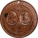 1900 William McKinley Political Medal. Bronze. Plain Edge. 39 mm. Mint State.
