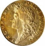 GREAT BRITAIN. 1/2 Guinea, 1688. London Mint. James II. NGC MS-62.
