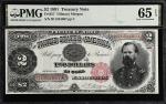 Fr. 357. 1891 $2 Treasury Note. PMG Gem Uncirculated 65 EPQ.