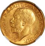1911年澳大利亚索维林金币，墨尔本版，总含金量7.32克（0.24盎司），NGC UNC Details 有刮痕，#6136445-004