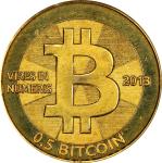 2013 Casascius 0.5 Bitcoin. Loaded. Firstbits 12CExM8t. Series 2. Brass. MS-67 PL (ICG).
