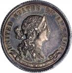 1869 Pattern Quarter Dollar. Judd-727, Pollock-808. Rarity-5. Silver. Reeded Edge. Proof-64 Cameo (P