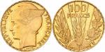 IIIe République (1870-1940). 100 francs or Bazor 1936, flan bruni.