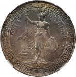1895-B年英国贸易银元站洋一圆银币。孟买铸币厂。GREAT BRITAIN. Trade Dollar, 1895-B. Bombay Mint. NGC MS-63+.