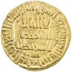 UMAYYAD: Sulayman, 715-717, AV dinar (4.27g), NM (Dimashq), AH98, A-130, lustrous, About Unc.