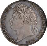 GREAT BRITAIN. Crown, 1821 Year SECUNDO. London Mint. George IV. PCGS MS-63.