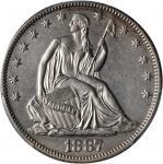 1887 Liberty Seated Half Dollar. Proof. AU Details--Altered Surfaces (PCGS).