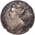 1707年英国半克朗银币，NGC AU53，#6450132-020